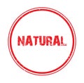 natural stamp on white Royalty Free Stock Photo