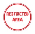 restricted area stamp on white Royalty Free Stock Photo