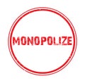 monopolize stamp on white Royalty Free Stock Photo