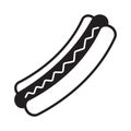 Hotdog bread or hot dog flat icon for apps and websites