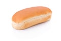 Hotdog bun isolated on white Royalty Free Stock Photo