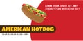 hotdog food menu banner template