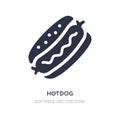 hotdog icon on white background. Simple element illustration from Food concept Royalty Free Stock Photo