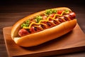 Hotdog Isolated, Sausage Inside a Grilled Bun, Hot Dog Royalty Free Stock Photo