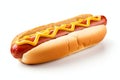 Hotdog Isolated, Sausage Inside a Grilled Bun, Hot Dog Royalty Free Stock Photo