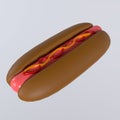 Hotdog isolated on white background