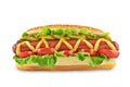 Hotdog isolated on white background Royalty Free Stock Photo