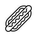 Hotdog sandwich outline icon