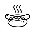 Hotdog sandwich outline icon