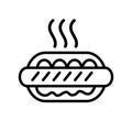Hotdog sandwich outline icon