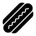 hotdog vector glyph Icon. Simple Creative vector Line Icon Royalty Free Stock Photo