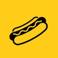Hotdog vector icon Royalty Free Stock Photo