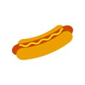 Hotdog vector icon fast food Royalty Free Stock Photo