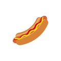 Hotdog vector icon. Hot dog flat vector Royalty Free Stock Photo