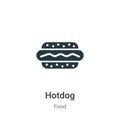 Hotdog vector icon on white background. Flat vector hotdog icon symbol sign from modern food collection for mobile concept and web Royalty Free Stock Photo