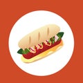 hotdog. Vector illustration decorative design Royalty Free Stock Photo