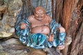 Hotei, Budai-in Japanese mythology, one of the `seven gods of happiness`, the god of communication, fun and well-being. One of the Royalty Free Stock Photo