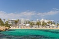 Hotel Adams Beach with the beach on the Mediterranean Sea. Cyprus. Ayia Napa