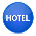 Hotel aesthetic glossy blue round button abstract Royalty Free Stock Photo