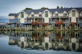 Hotel along the Miles River, in St. Michaels, Maryland. Royalty Free Stock Photo