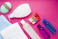 Hotel amenities kit and service. Royalty Free Stock Photo