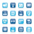 Hotel Amenities Services Icons Royalty Free Stock Photo