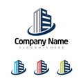 Hotel Apartment Office - Modern Commercial Building Logo