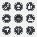 Hotel, apartment services icons. Wifi sign. Royalty Free Stock Photo