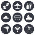 Hotel, apartment services icons. Wifi sign Royalty Free Stock Photo