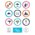 Hotel, apartment services icons. Wifi sign. Royalty Free Stock Photo