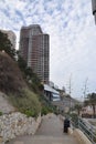 Hotel architecture building on the sea beach