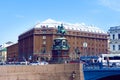 Hotel Astoria and Monument Nicholas I at the Saint Petersburg