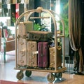 Hotel baggage cart Royalty Free Stock Photo