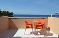 Hotel balcony with beautiful sea view