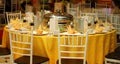 Ballroom table setting and arrangement Royalty Free Stock Photo