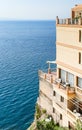 Hotel on the beach. Vico Equense Royalty Free Stock Photo