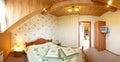 Hotel bedroom panorama Royalty Free Stock Photo