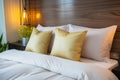 Hotel bedrooms cozy pillow decor adds comfort to the bed