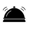 Hotel bell icon on white background. flat style. reception bell icon for your web site design, logo, app, UI. help desk symbol. Royalty Free Stock Photo