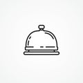 hotel bell line icon. hotel ring icon