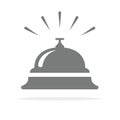 Hotel bell, service bell, reception bell icon. Vector illustration.