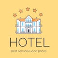 Hotel Five Stars Icon Vector Illustration