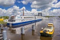 Hotel boat in the canal in Groningen