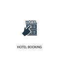 Hotel booking icon. Simple element