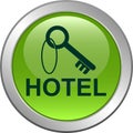 Hotel booking key icon web button Royalty Free Stock Photo