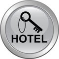 Hotel booking key icon web button