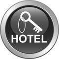 Hotel booking key icon web button Royalty Free Stock Photo