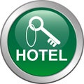 Hotel booking key icon web button Royalty Free Stock Photo