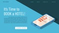 Hotel booking template concept