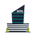 Hotel building. Guest house. Travel and trip. Royalty Free Stock Photo